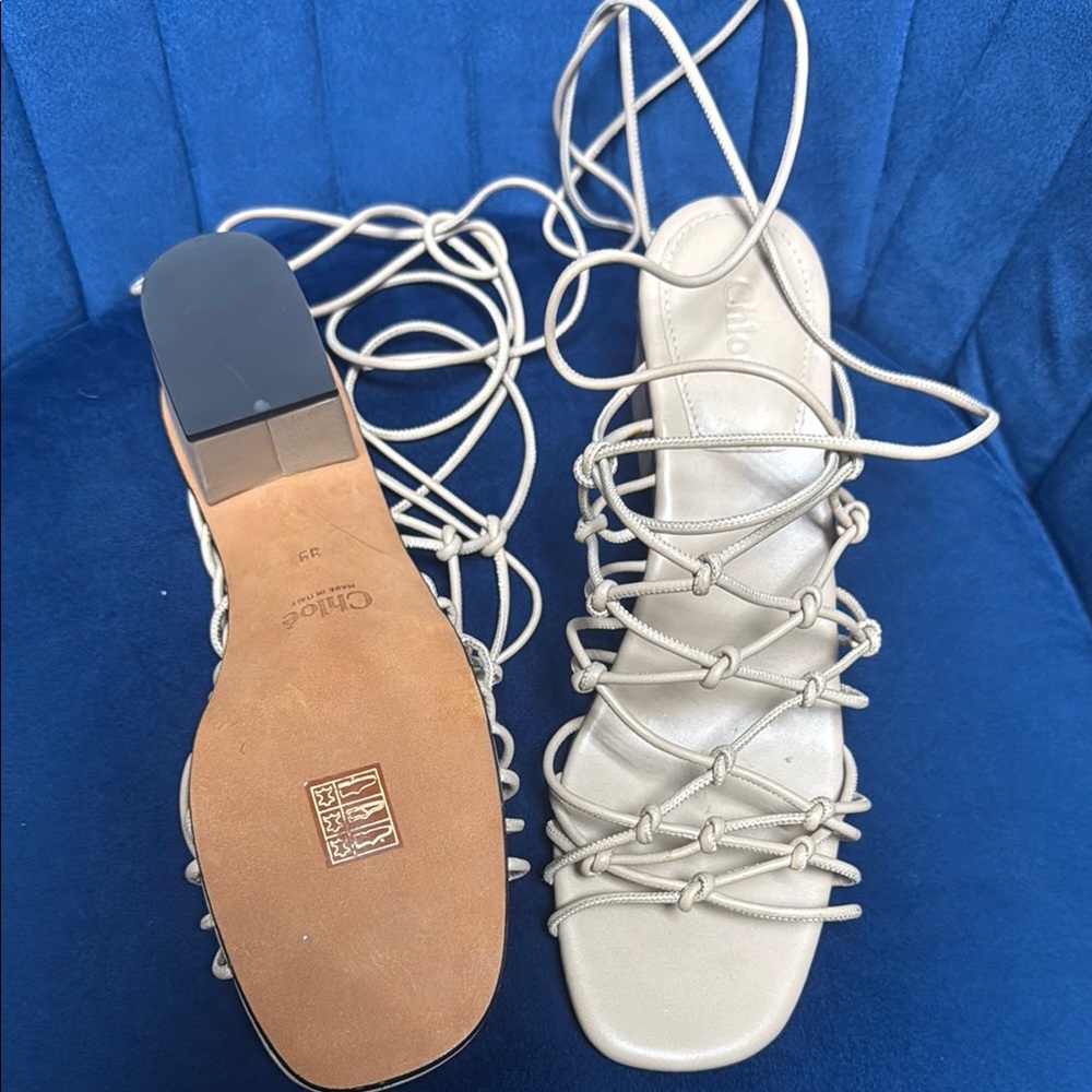 Chloe Women's Nude Strappy Sandals